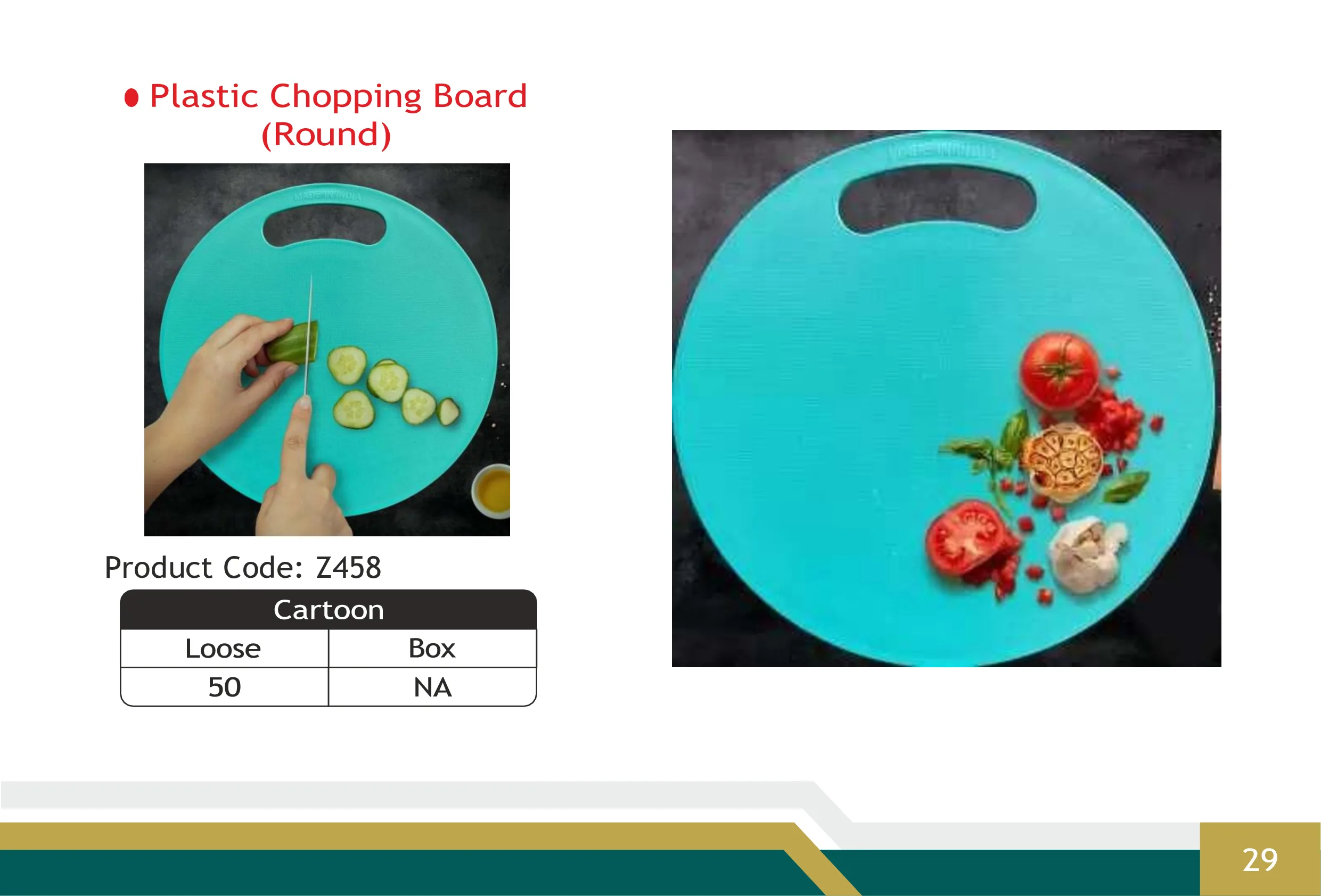 Plastic Chopping Board (Round)