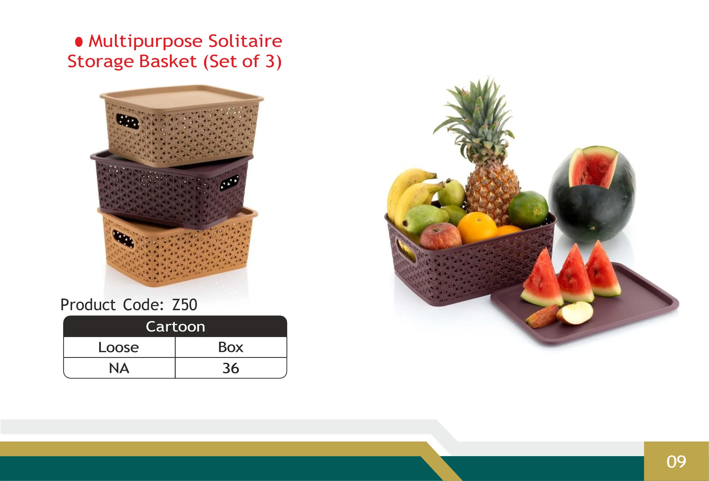 Multipurpose Solitaire Storage Basket (Set of 3)