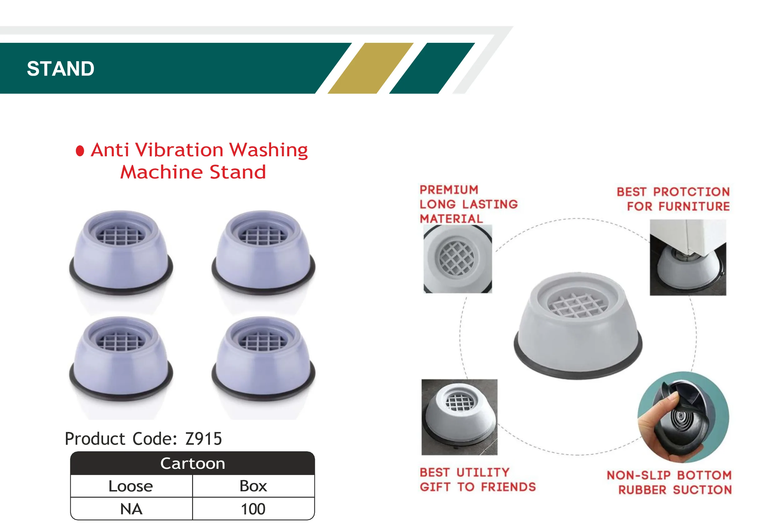 Anti Vibration Washing Machine Stand