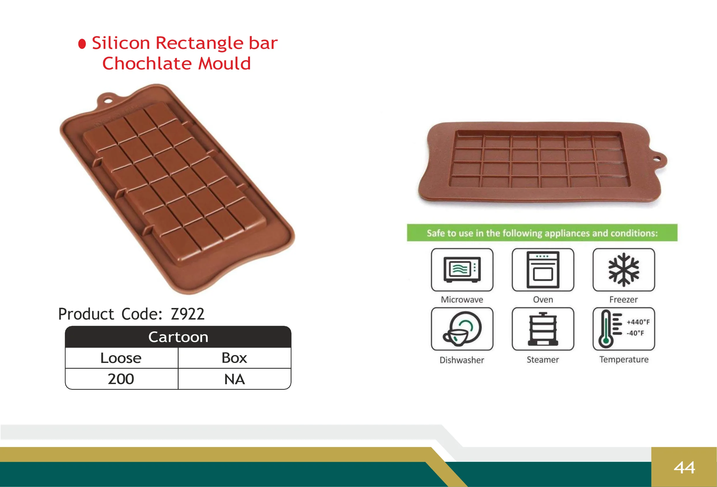Silicon Rectangle Bar Chocolate Mould
