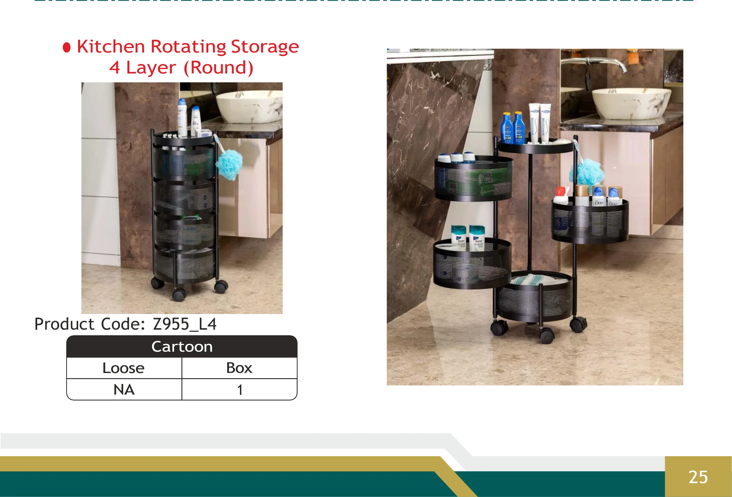 Kitchen Rotating Storage 4 Layer (Round)